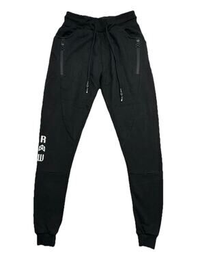 RAW GEAR Mens Size Small Sweatpants Joggers Black Gym Casual Comfort